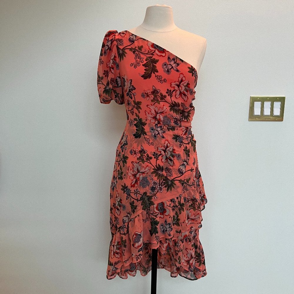 Chelsea28 Floral Print One-Shoulder High-Low Dress, Wedding Guest
